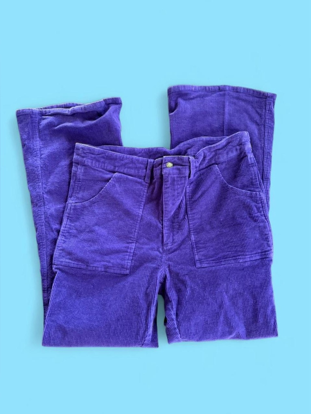 The original Hammies purple corduroy high rise pants 70s style